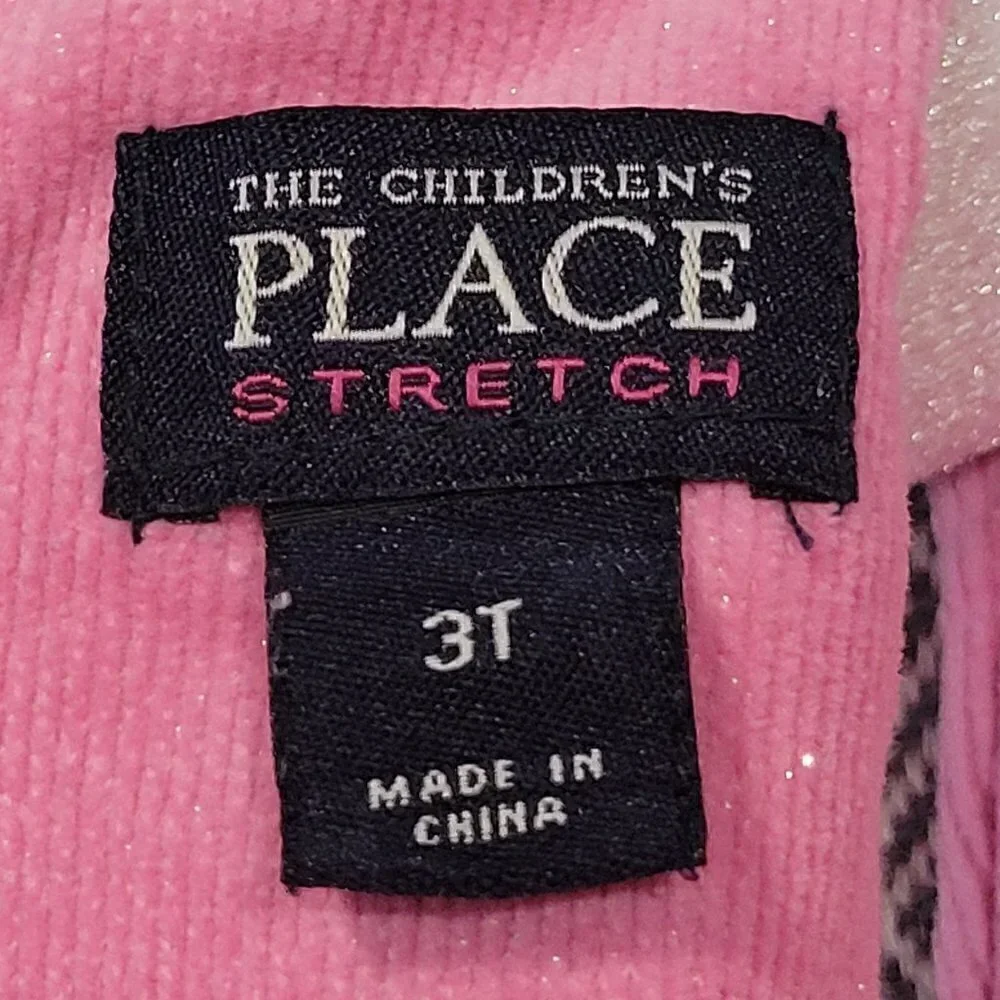 Vintage The Children's Place Stretch Sparkly Pink Corduroy Dress Size 3T